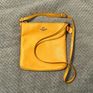 Yellow Coach crossbody